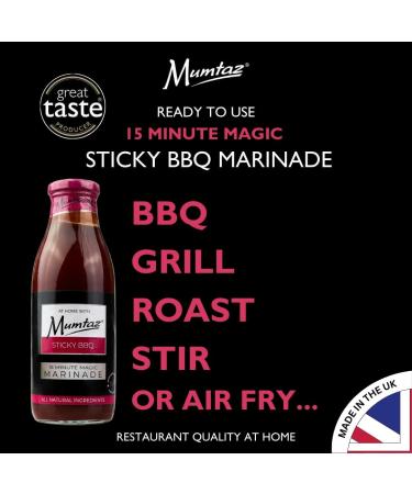 Mumtaz STICKY BBQ Marinade Sauce - Pack of 3x500g 15 Minute Magic Marinade Medium Spiced BBQ-Grill-Roast-Stir or Air fry All Natural Ingredients Gluten Free Vegan Friendly. - Buy Online on GoSupps.com
