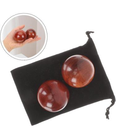 Healvian 10 pcs Wooden Health Massage Balls - Smooth Exercise & Hand Therapy Balls for Fitness | Chinese Medicine & Handball Play - Buy Online on GoSupps.com