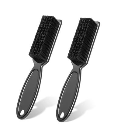 2 Pieces Barber Blade Cleaning Brush - Gitmax Clipper Brush Cleaner  Barber Fade Brushes for Haircut  Barbers Supplies Black