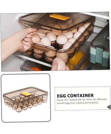 Healeved Box Egg Carton Refrigerator Eggs Fridge Egg Dispenser Fridge Egg Holder Egg Holders re-usable - Buy Online on GoSupps.com