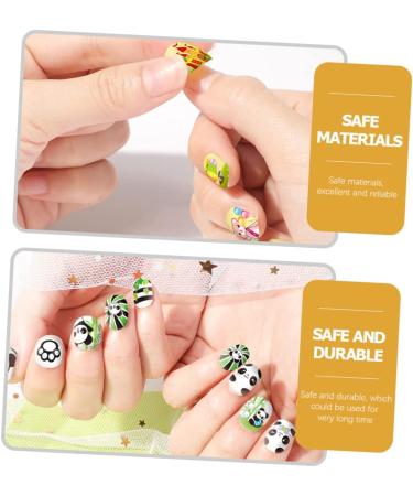 FOMIYES 1 Set Children's Nail Art Toys Nail Polish Kit Makeup for Kids Nails Diy Activity Kit Kids Nail Tip Fake Nails for Kids Children Nail Art Kit Plastic Accessories Toddler Flash - Buy Online on GoSupps.com