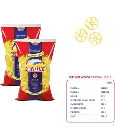  Divella DIVELLA Family Kit 12 packs of 500g pasta (butterflies ears knives rolls spaghetti restaurants tofe) + 3 bottles of tomato paste 640 g - Buy Online on GoSupps.com