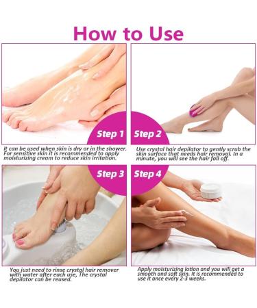 Sugeru 3RD Hair Removal Epilator for Women | Painless Crystal Hair Remover | Ergonomic Design for Silky Smooth Legs Arms & Back | Unisex | Pink - Buy Online on GoSupps.com