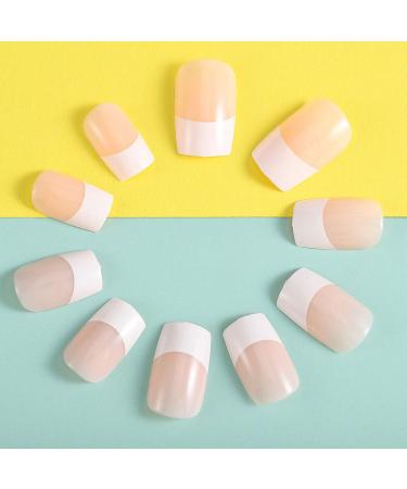 Sethexy Medium French False Fingernails - Nude Pink Acrylic Press-On Nail Tips for Women & Girls - Complete Cover - Buy Online on GoSupps.com