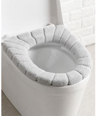 Daycount Soft Toilet Mat Soft Warm Toilet Seat Heated Closestool Pad Washable Toilet Seat Cover Bathroom Product (Grey)
