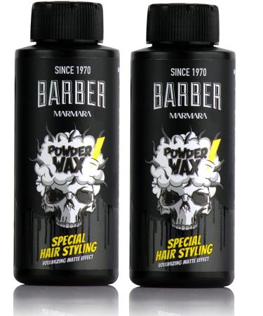 BARBER MARMARA hair powder men 20gr | Hair powder with matt effect for women & men | Styling Powder Matt Look | Hair styling | Barber Shop Volume powder (Pack of 2)