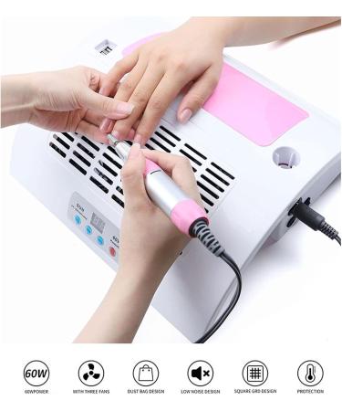 CYzpf Professional Electric Nail Drill with Nail Lamp and Nail Dryer for Acrylic Gel Poly Nails Curing and Removing Salon Home Use White One Size - Buy Online on GoSupps.com