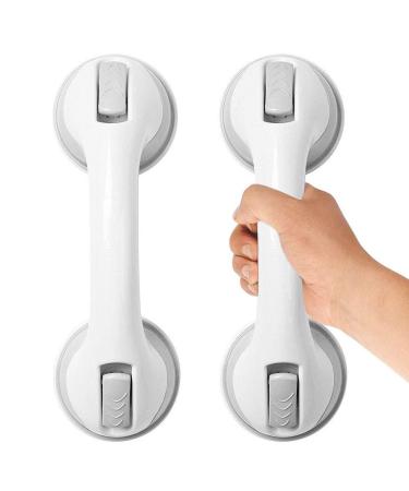 Newthinking Suction Grab Bars for Shower, Portable Bathroom Suction Shower Handles with Suction Cup for Elderly, Children and Disability Aids (2 Pack)