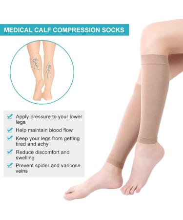 Yosoo Health Gear Calf Compression Sleeve | 20-30 mmHg Support Socks for Shin Splints & Varicose Veins - Pain Relief for Men & Women - Buy Online on GoSupps.com