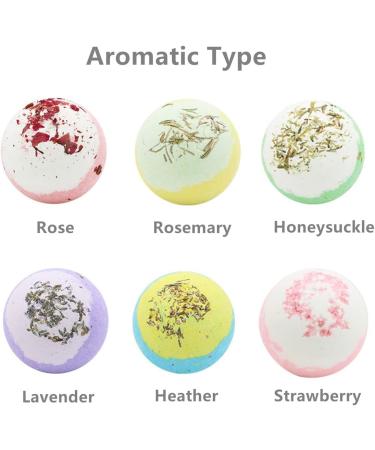 Y-KINZ Bath Bombs Gift Set 6 Pieces Foam Bath Bombs Vegetarian Bath Bombs Rich in Essential Oils Moisturizes Dry Skin Gifts for Women Mom Girlfriend - Buy Online on GoSupps.com