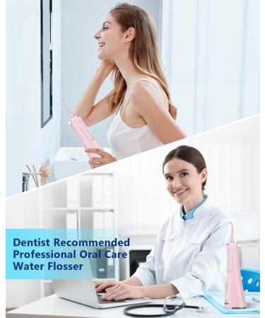 MySmile Wireless Water Tooth Floss 5 Cleaning Modes 8 Jet Tips IPX7 Waterproof USB Rechargeable Dental Picks Pink Travel Bag Included - Buy Online on GoSupps.com