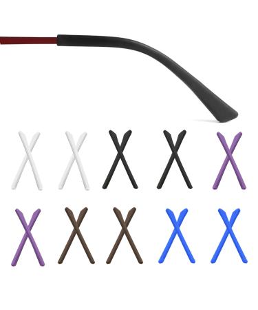 Glasses brackets cover silicone 10 pairs glasses anti slide cover glasses bracket repair ear pads spare parts glasses substitute accessories for metal thin sunglasses glasses (5 colors) - Buy Online on GoSupps.com