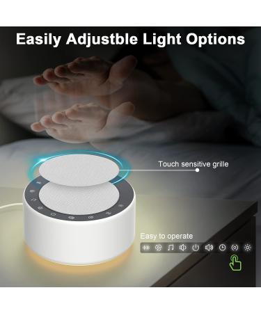 YTE White Noise Machine with 30 High Fidelity Soundtracks, Night Lights, Timer & Memory Features - Perfect Sound Machine for Babies & Adults - Buy Online on GoSupps.com