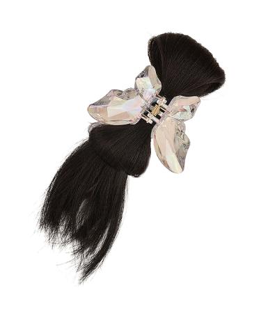 Natural Looking Shuttlecock Head Clip Easy To Use Butterfly Hair Claws Hairpin Accessory For Fashionable Women Black