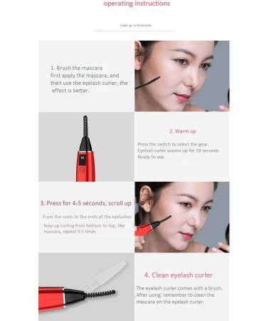 Tixqeaif Electric Eyelash Curler USB Charging LCD Display Heated Eyelash Curler(White) - Buy Online on GoSupps.com