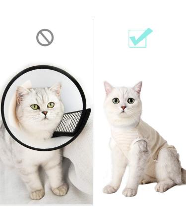 Cat Professional Recovery Suit - Surgical Recovery Shirt for Belly Wounds - Soft Medical Clothing for Cats - Cone Alternative - Orange M (1 Pack) - Buy Online on GoSupps.com