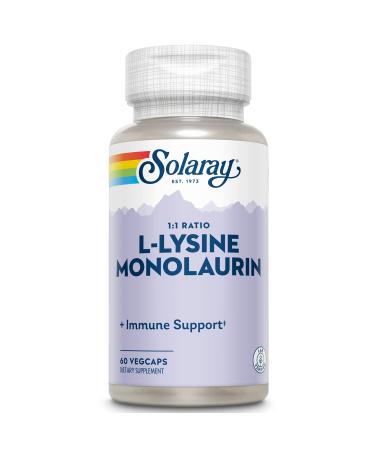 Solaray L-Lysine Monolaurin 1:1 Ratio 60 Vegetarian Capsules - Buy Online on GoSupps.com