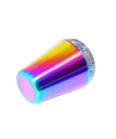 Brussel 1 x Colorful Rainbow Silicone Head Nail Stamp Jelly Nail Art Stamping Stamper Manicure Templates Image Plate Stamp 2#
