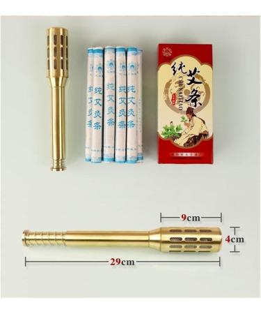 DUNSBY Moxa Roll Sticks - 12 in 1 Copper Moxa Stick Box for Moxibustion Therapy - 10 Moxa Sticks Included - Buy Online on GoSupps.com