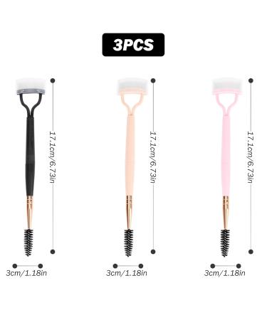 Buy 3Pcs Eyebrow Brush & Comb Set - Dual Lash Comb & Foldable Separator Tool for Perfect Eyebrows & Mascara Removal | International Shipping Available - Buy Online on GoSupps.com