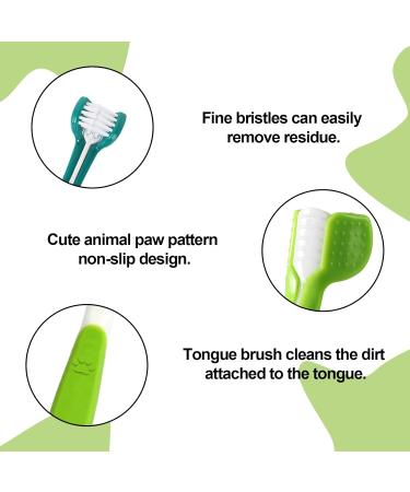 Byyt 3-Piece Dog & Cat Toothbrush Set - Long Handle 360 Soft Triple-Head Oral Care for Pets - Buy Online on GoSupps.com