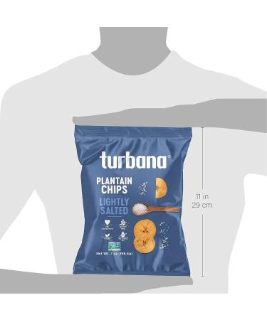 Turbana Plantain Chips Lightly Salted - 5 x 7oz Bags | Crunchy and Delicious - Buy Online on GoSupps.com