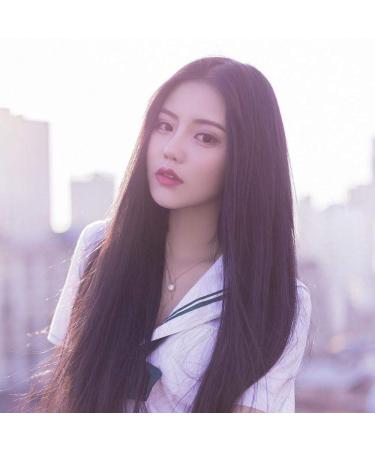 Buy Explosion Models Women's Long Straight Hair Wig with Bangs - Natural Black & Grandma Ash - International Shipping Available - Buy Online on GoSupps.com