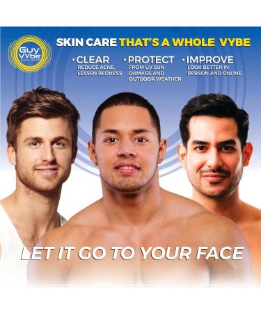 Guy Vybe Fluide Serum for Men's Skin 1oz./30mL Hyaluronic Acid Vitamin C Vitamin E Non-Oily Skin Serum for All Skin Types Reduces Redness Fragrance Free Water Based Looks Natural Vegan. - Buy Online on GoSupps.com