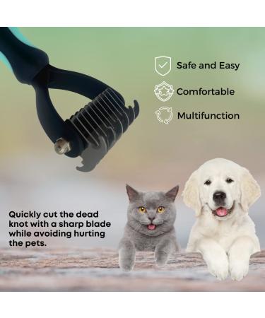 Mydaisy Dog Brush for Long-Haired Dogs & Cats | Undercoat & Underfell Brush | Turquoise Dog Comb for Grooming - Buy Online on GoSupps.com