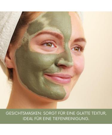  mGanna Glazial Marine 100% Natural Green Clay Powder for face masks creams body wraps gentle scrubs and exfoliants skin firming and soap making 0.22 lbs / 100 - Buy Online on GoSupps.com