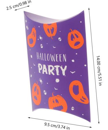 VILLCASE 20pcs Box Halloween Pillow Box Paper Candy Case Bags Goodie Boxes Halloween Candy Case Box Cute - Buy Online on GoSupps.com