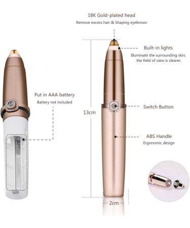 Eyebrow Epilator YuanMu Eyebrow Hair Remover for Women Battery Operated Electric Eyebrow Trimmer and Shaper for Smooth Trimming Eyebrow Razors White - Buy Online on GoSupps.com