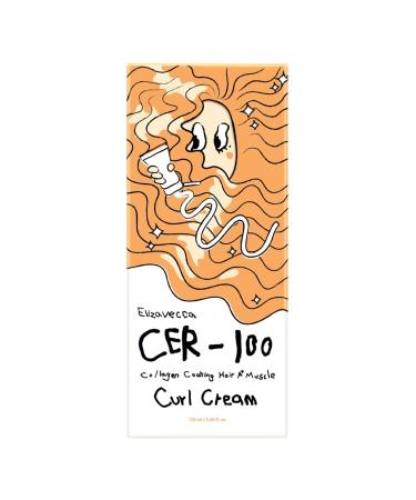 Elizavecca CER-100 Collagen Coating Hair Curl Cream 120ml - Argan Oil Infused Curl-Defining Cream - Buy Online on GoSupps.com