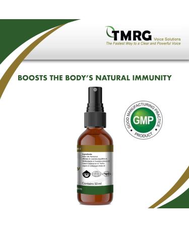 Saline & Oil Spray for Vocal Cords - 100% Natural Herbal Remedy for Sore Throat & Hoarse Voice (50ml) - International Shipping Available - Buy Online on GoSupps.com