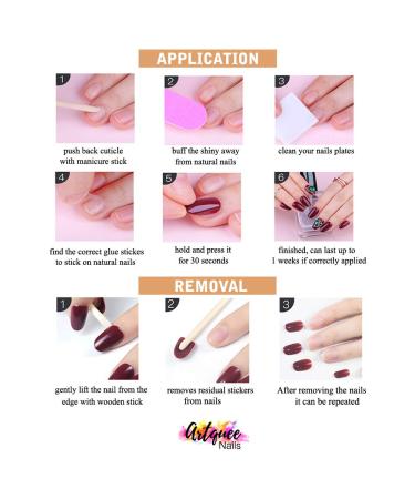 Artquee 24pcs French Pink White Long Square Glossy Press on Nails - False Tips Manicure for Women and Girls - Buy Online on GoSupps.com