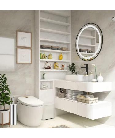 Chrome Toilet Plunger with Holder | Heavy Duty Deep Cleaning | Bathroom Metal Canister with Drip Cup | Silver - Buy Online on GoSupps.com