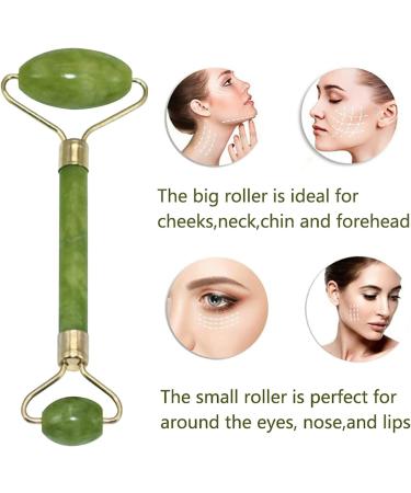 Jade Face Roller - Smooth Roller for Face Face Massager Facial Beauty Tools Face Roller Muscle Relaxing Natural Stone Facial Massager Skin Roller Set Frifer - Buy Online on GoSupps.com