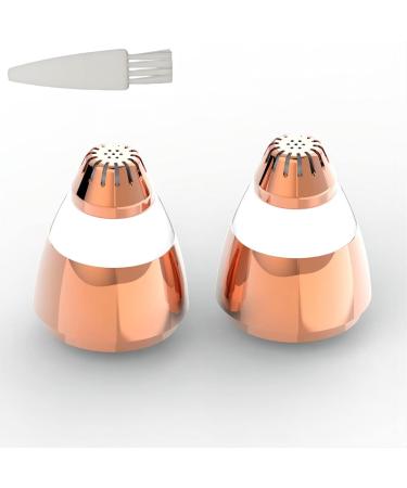 Eyebrow Hair Remover Replacement Heads Compatible for Finishing Touch Flawless Facial Hair Removal Tool for Women Smooth Finishing, with Cleaning Brush, Rose Gold (RoseGold-2pcs)