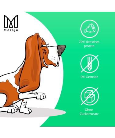 Mersjo Hundeleckerli - 60% High Meat Grain & Sugar-Free Dog Treats | Natural Chewing Aid - 500g Chicken & Cod Sandwich - Buy Online on GoSupps.com