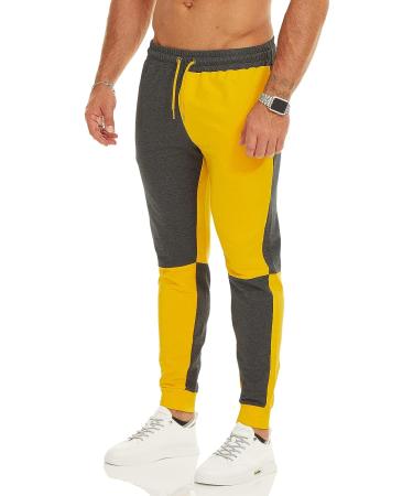 Ouber Men's Stylish Athletic Sweatpants - Yellow X-Large - Buy Online on GoSupps.com