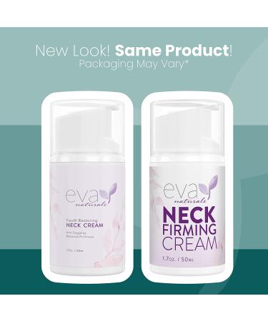 Eva Naturals Neck Firming Cream - Tighten & Lift Sagging Skin - Face & Double Chin Tightening Cream (1.7 oz) - Buy Online on GoSupps.com