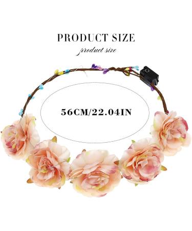 Zoestar LED Flower Crown Headbands Light Up Hair Wreath Headband Bridal Garland Headpiece Floral Festival Headdress Hair Accessories for Women and Girls - Buy Online on GoSupps.com