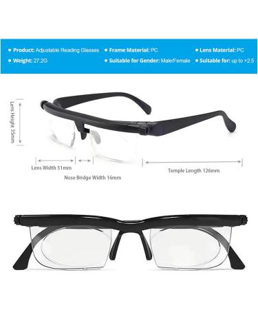 Vi Shift Flex Vision Glasses - Adjustable Focus Reading Glasses for Men & Women | Clear View Pro & Deefocus Technology - Buy Online on GoSupps.com