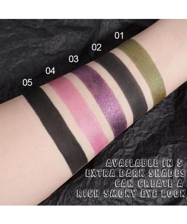 5-Color Extreme Dark Black Smoky Eye Shadow Liner Palette - Vegan & Cruelty-Free for Halloween & Creative Makeup - Buy Online on GoSupps.com