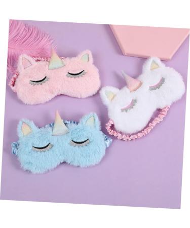 Beaupretty 2pcs Night Eyeshade Soft Plush Eye Mask for Adults & Kids | Funny Animal Eye Covers in Sky Blue - Buy Online on GoSupps.com