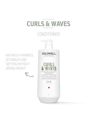 Goldwell Dualsenses Curls & Waves Hydrating Conditioner 1L - Nourishing Treatment for Curly Hair - Buy Online on GoSupps.com