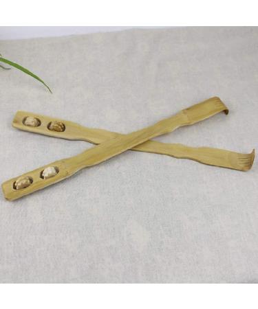 Wooden Back Scratcher Telescopic Scratching Hand Long Hand Back Massager with 2 Massage Rollers for Men Women