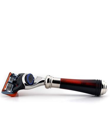 Luxury Turtle Armor 5-Edge Men's Shaving Knife Holder - German Stainless Steel & Chrome-Plated Mini-Grip Design - Buy Online on GoSupps.com