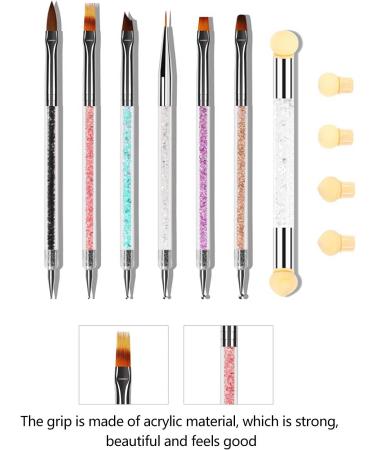 Nail Art Tools Nail Art Pen Soft Delicate Acrylic Ergonomic with Dual ended Design for Nail Salon - Buy Online on GoSupps.com