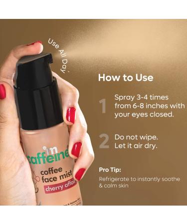 mCaffeine Coffee Face Mist - Hydrating Aloe Vera & Hyaluronic Acid - Controls Oil & Improves Skin Texture - Cherry Affair 1.69 oz - International Shipping Available - Buy Online on GoSupps.com